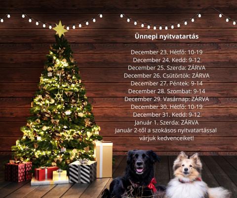 Karácsonyi nyitvatartás